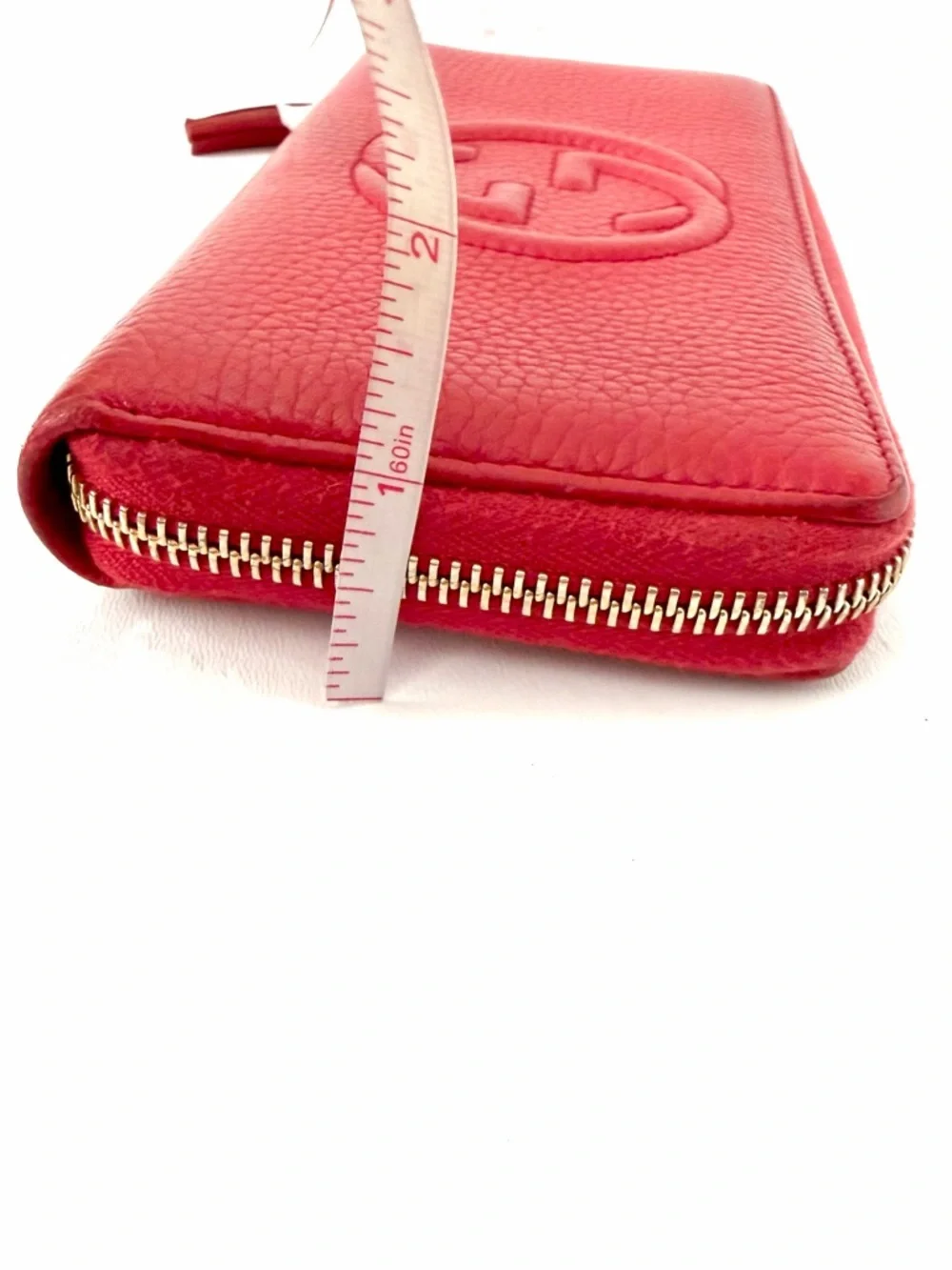 GUCCI | Red Soho GG Logo Disco Zip Around Leather‎ Wallet Tassel Continental